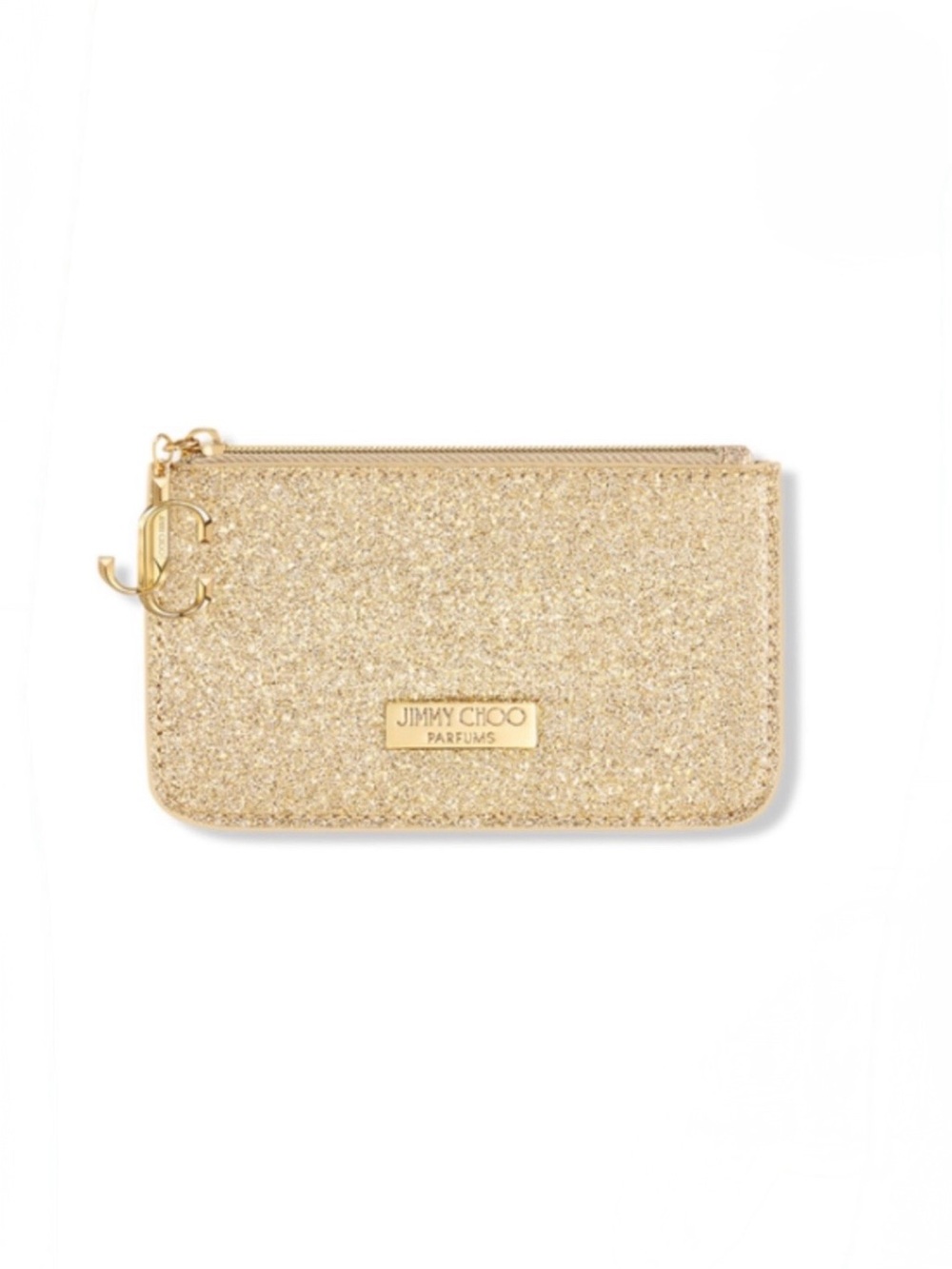 NEW Jimmy Choo Gold Sparkly Glittery Coin Purse Mini Wallet